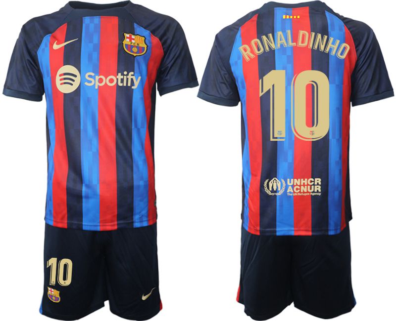 Men 2022-2023 Club Barcelona home blue #10 Soccer Jersey1